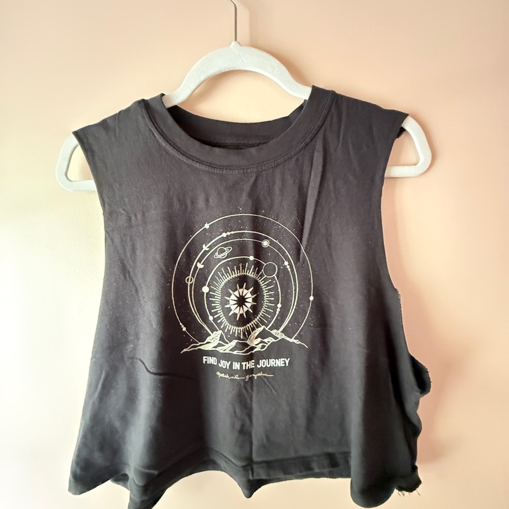 Spiritual Gangster Black Graphic Muscle Tee